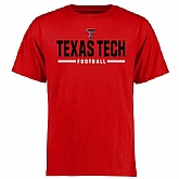 Texas Tech Red Raiders Custom Sport Wordmark WEM T-Shirt - Red